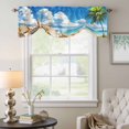 thumbnail image 6 of Summer Beach Tie Up Valances Curtain, Adjustable Kitchen Ocean Starfish Shell Valances for Windows Decor, Rod Pocket Short Curtains Set for Bedroom/Bathroom, 42"x12", 6 of 9