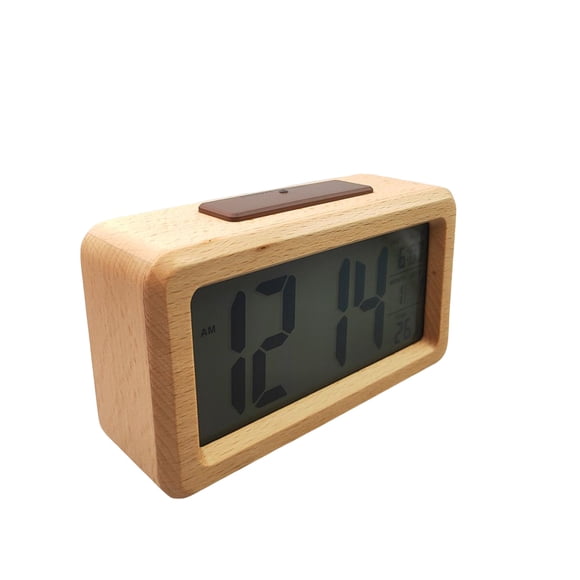 Billuyoard Reloj Digital de con luz, botón de pantalla LCD, Control, estilo Simple, visualización de fecha, relojes, medidor de temperatura, Decoración del hogar Tipo 1 Billuyoard HA083248-01B