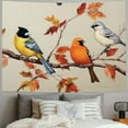 thumbnail image 2 of Nawypu Home Wall Tapestry Art Watercolor Animal Birds Stand On Maple Tree Branch Painting, 2 of 6