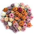 thumbnail image 5 of Lierteer Artificial flower small rose flower diy handmade garland material orange, 5 of 8
