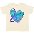 thumbnail image 3 of Inktastic Suicide Prevention Awareness Purple and Teal Heart Ribbon Boys or Girls Toddler T-Shirt, 3 of 5