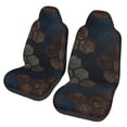 thumbnail image 1 of Easy to Install Car Universal Seat Cover, Abstract Vintage Honeycomb Four Seasons Universal Front Seat Cover, 2-Piece, 1 of 8