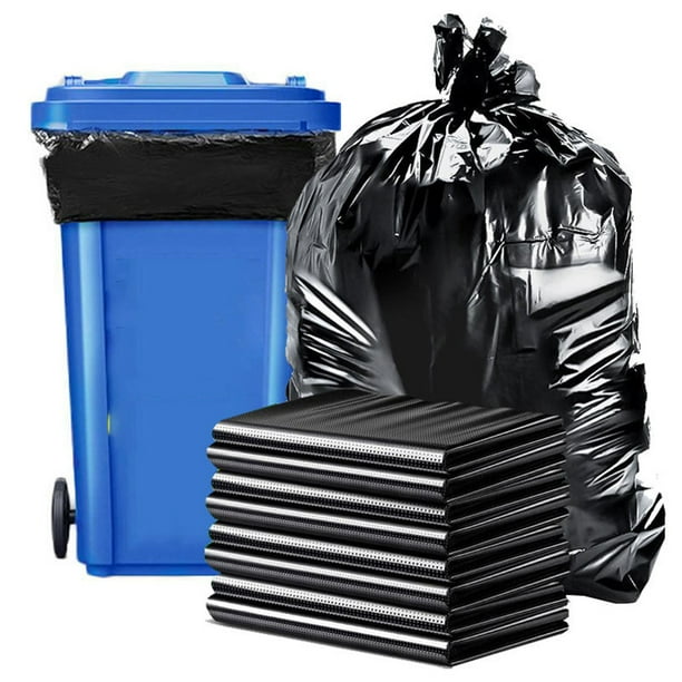 55 Gallon Trash Bags,39.4 x 51.3”Black Big Large Black Heavy Duty
