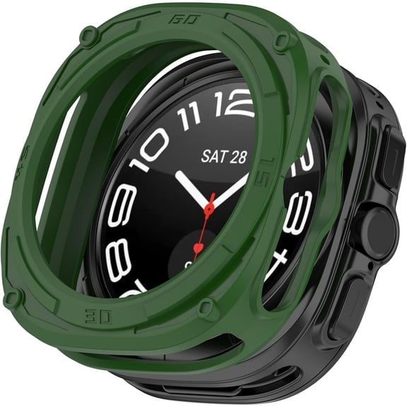 KOMI Case Covers for Samsung Galaxy Watch Ultra 47mm Case, Anti-Scratch Protective Case Shockproof Bumper for Galaxy Watch 7 Ultra 47mm Accessories