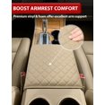 thumbnail image 6 of KBH Car Middle Console Cover for Lincoln Navigator 2007-2014, Leather Armrest Lid Cover Cushion Pad Interior Accessories, Gray, 6 of 8