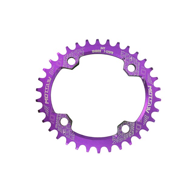 Eigraketly Bicicleta 38T Oval estrecho ancho 104BCD bicicleta de montaña placa de bielas bicicleta rueda de cadena ciclismo platos y bielas placa Ciclismo Violeta 38T Eigraketly OD3200-21B