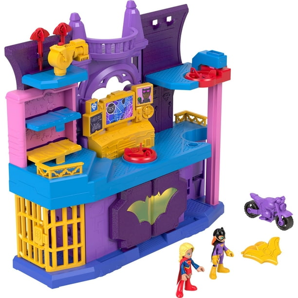 Imaginext Juego de Escondite de Héroe Batgirl de DC con 2 Figuras y 5 Piezas de Juego