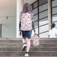 thumbnail image 3 of ALAZA Flamingo and Floral School Backpack Lunch Box Set Student Bookbag, 3 of 7