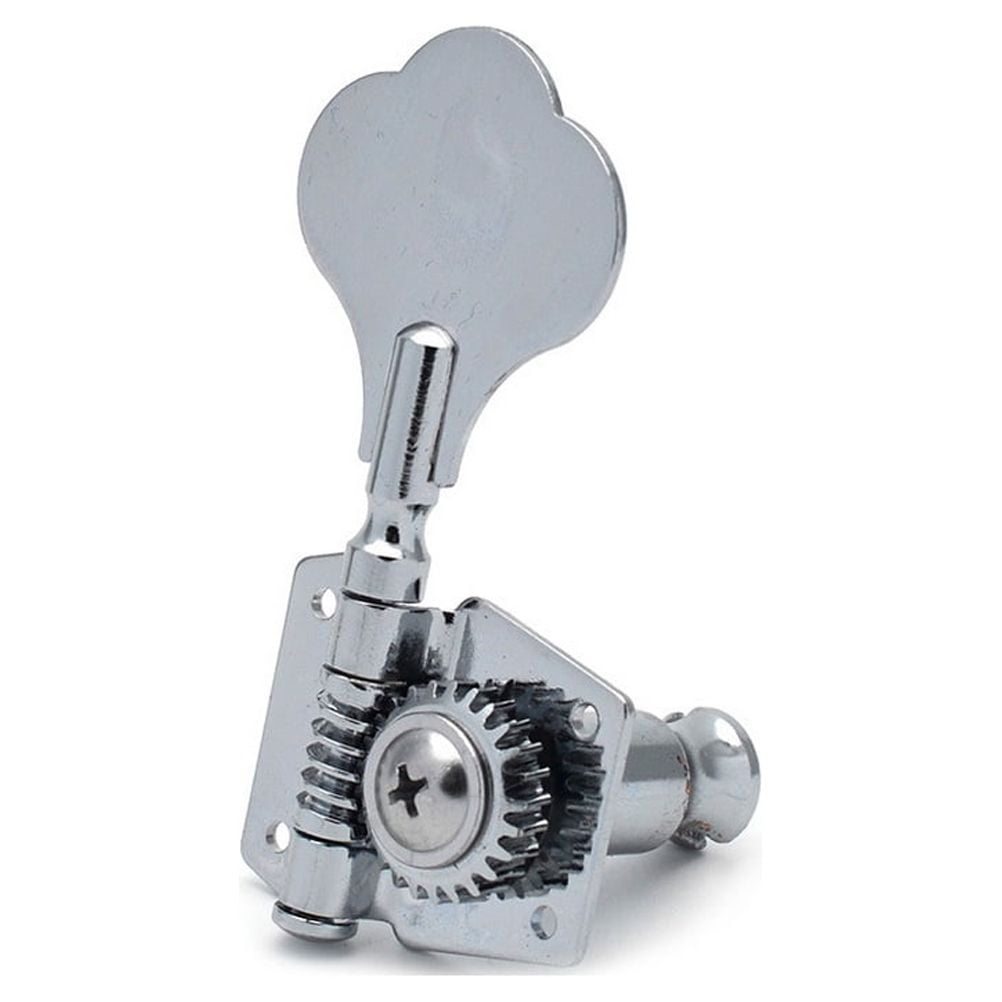 ETEREAUTY Bass Guitar Machine Head Tuners Silver Tuning Replacement 1 Set