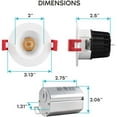 thumbnail image 5 of Luxrite 2 inch Dimmable LED Recessed Light with J-Box, 8W =50W, 4100K Cool White, 600 Lumens, 6-Pack, 5 of 7