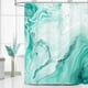 thumbnail image 1 of Cortina de ducha extra larga de mármol azul verdoso de 183 x 213 cm, moderna cortina de ducha XL de 213 cm con diseño degradado para una decoración de baño elegante, cortina de ducha de tela con, 1 of 6