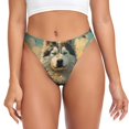thumbnail image 1 of Fotbe Forest Maple Leaf Husky Tanga Sin Costuras para Mujer con Estampado – Panties Invisibles, Transpirables y Cómodos para Uso Diario-X-Small, 1 of 6