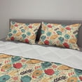 thumbnail image 2 of Colorful Comforter & Sham Bedding Set, Blooming Summer Season Flowers in Doodle Drawing Style Illustration Foliage Leaves, 3 pcs Duvet Set Microfiber Filling Quilt, 5 Sizes, Multicolor, by Ambesonne, 2 of 4