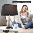 thumbnail image 5 of Rottogoon 22.5" Modern Table Lamps Set of 2 with USB A+C Ports Dimmable Bedside Lamps, 5 of 9