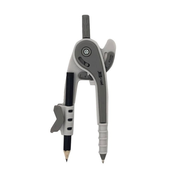 Compás y Transportador Pen + Gear Gris