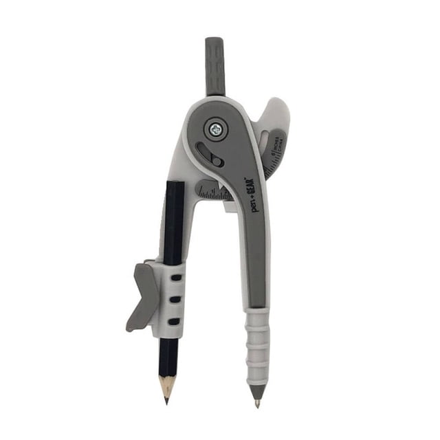 Compás y Transportador Pen + Gear Gris