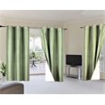 thumbnail image 1 of (#72) 1 Panel Lime Green Solid Thermal Foam Lined Blackout Heavy Thick Window Curtain Drapes Bronze Grommets 108" Length, 1 of 3