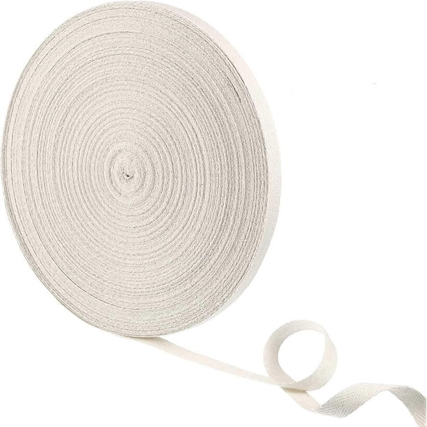 Twill Tape Ribbon Soft Natural Twill Tape Herringbone Webbing Tape Sewing Twill Ribbon for DIY Craft Making (Beige, 1/2 Inch, 27 Yards)