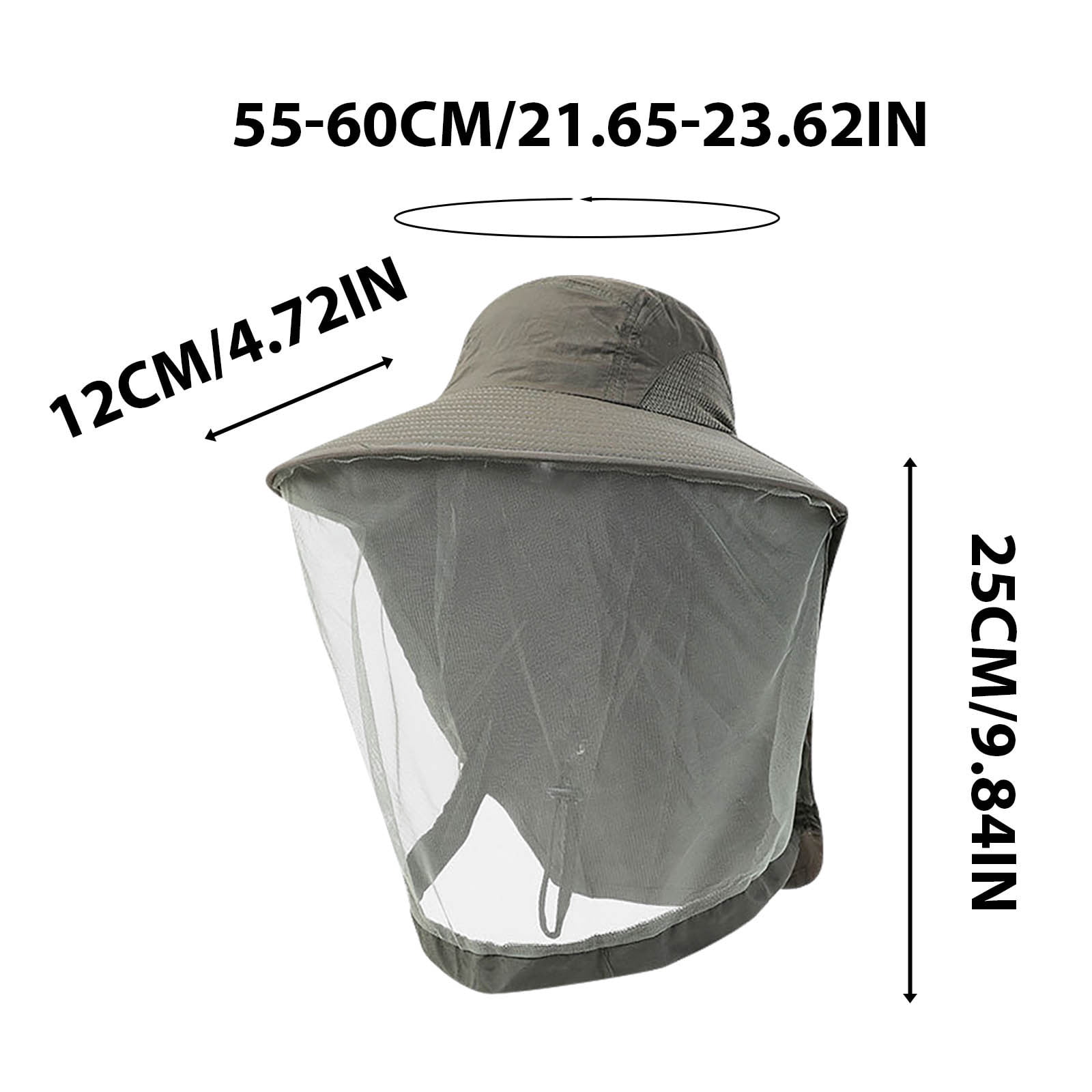 Cadorn 1 PCS Bee Veil Hat GL017 Army Green, Mosquito Proof Protective Head Net with Wide Brim for Outdoor Gardening Beekeeping Camping Activities