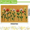 thumbnail image 3 of Flower Door Mat 18" x 30" Floral Welcome Door Mat Lavender Wildflower Coir Doormat Entrance Farmhouse Rustic Summer Decoration for Front Door Home Indoor Outdoor(Flowers), 3 of 6