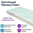 thumbnail image 3 of Proheal Memory Foam Hospital Bed Mattress - Gel Infused Pressure Redistribution with Sloped Heel - 42" x 80" x 6", 3 of 6