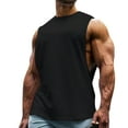 thumbnail image 2 of Sngxgn Men's Sleeveless Tank Tops Crewneck Solid Loose Fit Shirt(Black,XL), 2 of 4