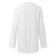 thumbnail image 5 of Blusa de mujer 2025 con cuello en V y manga 3/4: encaje irregular, tallas grandes, top informal para la oficina/vaqueros., 5 of 5