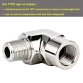 thumbnail image 4 of Accesorio para tubería Yoebor de acero inoxidable 304, codo de 90° NPT de 1/8", 4 of 8