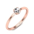thumbnail image 3 of SuperJeweler 1/3 Carat Rose Cut Diamond Solitaire Ring In 14 Karat Rose Gold For Women, 3 of 6