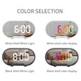 thumbnail image 4 of Mistaha Réveil Intelligent à Miroir LED avec Affichage RGB, Double Alarmes, Répétition, Luminosité Réglable, Contrôle du Volume, Horloge Numérique, Horloge Électronique de Bureau Multifonctionnelle, Gadget de Réveil pour Étudiants, 4 of 6