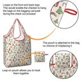 thumbnail image 4 of 5 Pack Foldable Shopping Bag,Green and Red Christmas Pattern Reusable Grocery Bags with Pockets,Large Reusable Tote Bags with Handles Waterproof & Lightweight, 4 of 6