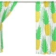 thumbnail image 3 of Coolnut Sheer Curtains Colorful Pineapple On White Gauze Door and Window Voile Curtain Panels for Bedroom Living Room W55 x L78 In 2, 3 of 3