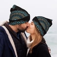 thumbnail image 5 of Lsque Mandala Pattern Knitted Beanie, Unisex Winter Hat, Knit Hat Winter Beanies Thick Fisherman Beanies Cuffed Plain Skull Caps, 5 of 6