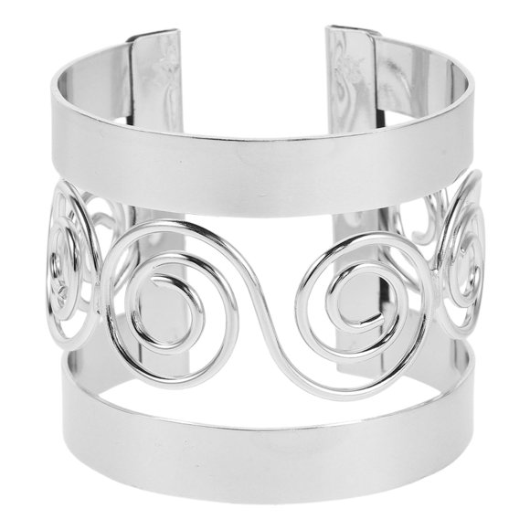 FOMIYES 2Ud Manga Ancha De Metal Abierto Geométrico Estilo Punk Bohemio Ajustable
