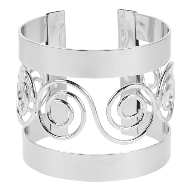 FOMIYES 2Ud Manga Ancha De Metal Abierto Geométrico Estilo Punk Bohemio Ajustable
