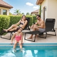 thumbnail image 4 of WLXIANG Lounge Beach Chair for Adults, Outdoor Sun Tanning Chair, Portable Folding Camping Lay Chaise Lounge Chairs for Outside Beach Pool Reading, Sunbathing (1, Black), 4 of 8