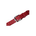 thumbnail image 4 of INSPIRE CHIC Unisex Hollow Leather Belts Rectangle Pattern Width 1 1/4' Red 115cm, 4 of 6