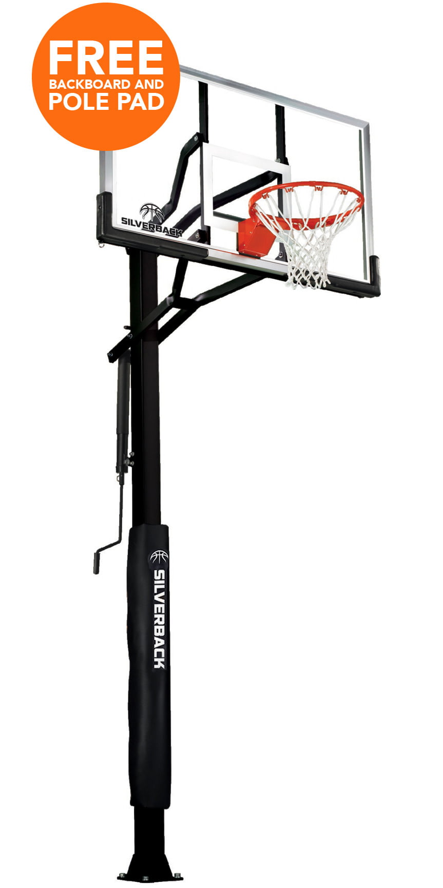 Silverback 60 In Ground Basketball, Basketball Goal In Ground