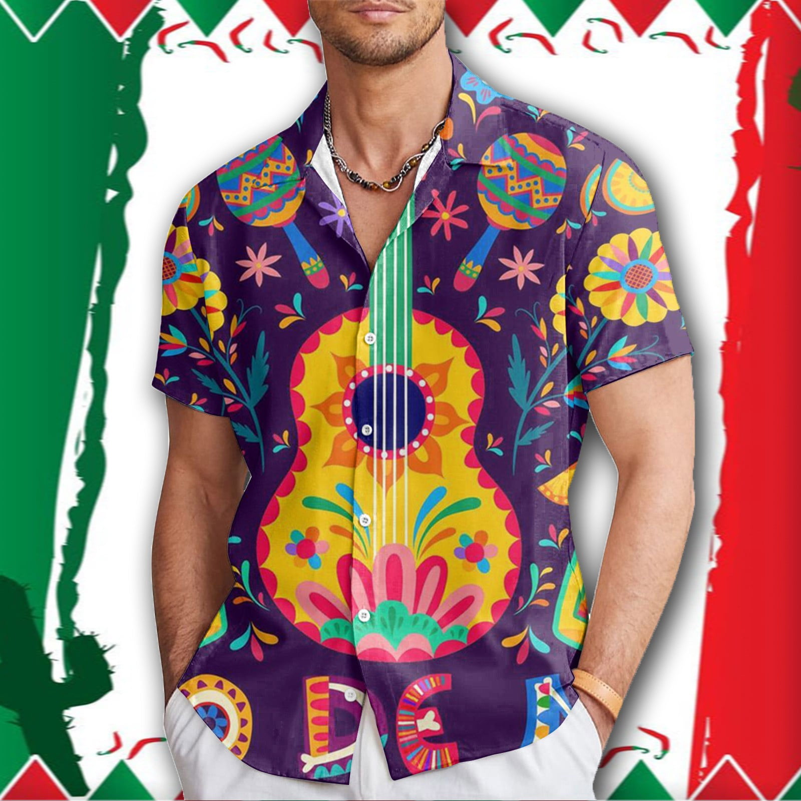 2025 – Chemises à Poitrine De Style Mexicain Pour Homme