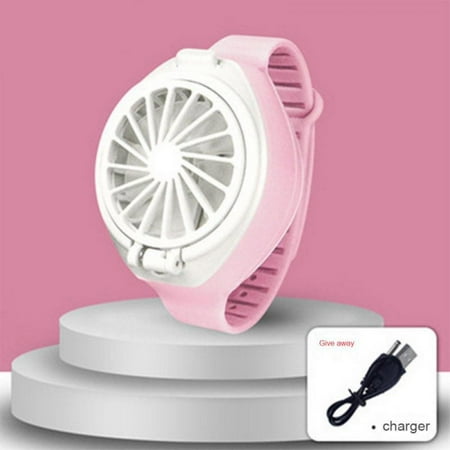 

Promotion Clearance!USB Rechargeable Fan with Comfortable Wrist Strap Mini Portable Clock-Shaped Fan Control for Indoor Or Outdoor Travel