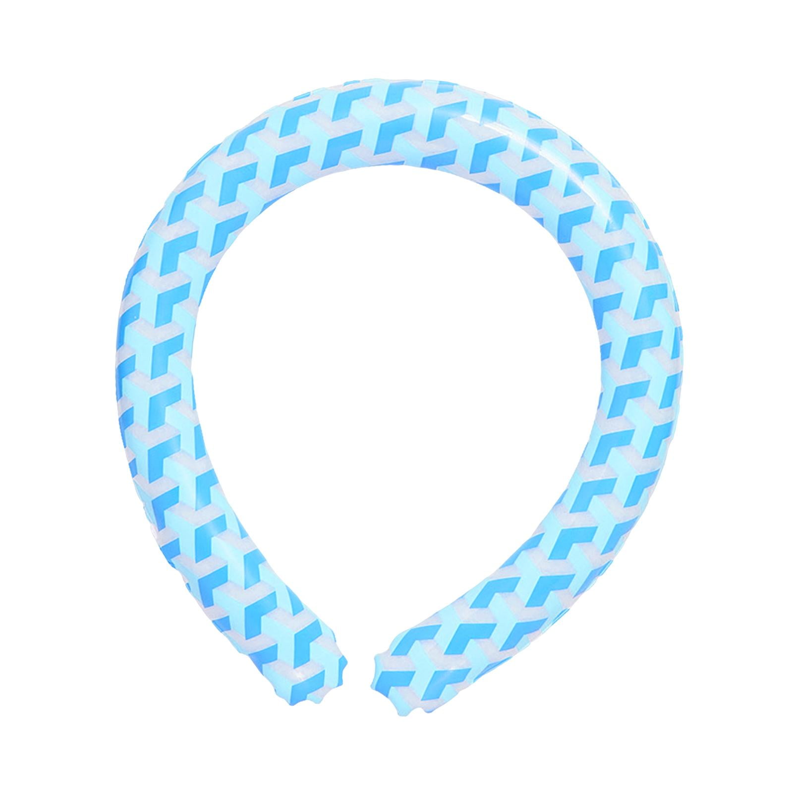 Neck Cooling Tube, Neck Cooling Wraps Gel Wearable Neck Cold Choker Ice Cushions Chill Neck  for Running, Beach Camping, Fitness Blue
