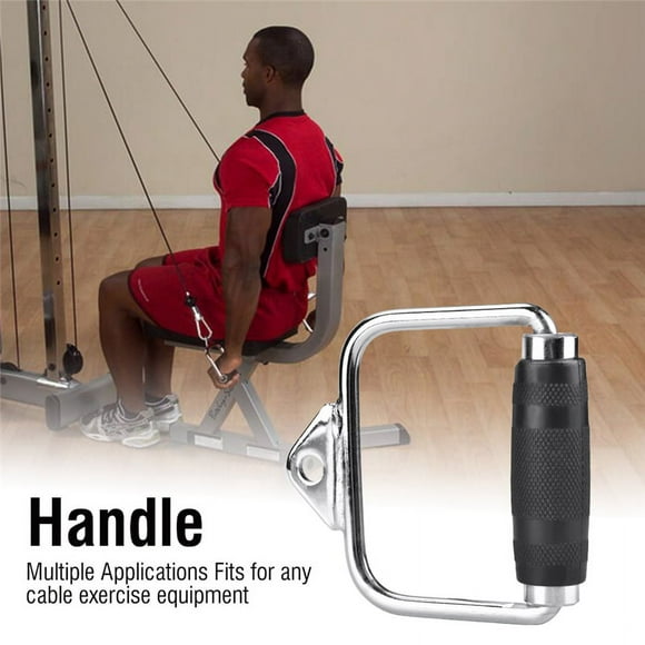 Gym Exercise Cable Handle, Single Handle Stirrup Handle Rubber Handle Comfortable Prevent Rust for Cable Exercise Equipment