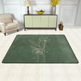 thumbnail image 3 of YFYANG 72"x48" Non-Slip Flannel Carpet Doormat, Living Room Bedroom Office Decorative Area Rugs, Indoor Green Plant Pattern Floor Mats, 3 of 7