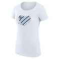 thumbnail image 2 of Women's G-III 4Her by Carl Banks  White Toronto Maple Leafs Super-Slim Fit Lightweight Heart T-Shirt, 2 of 3