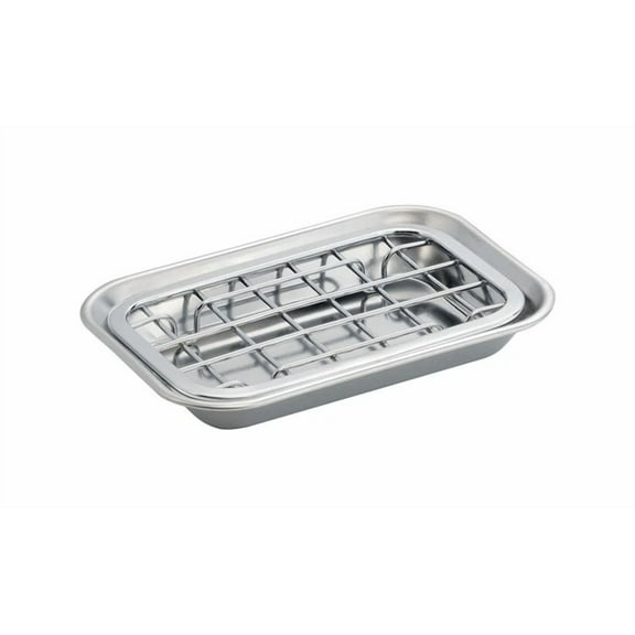 Idesign Gia Chrome Silver Stainless Steel Soap Dish