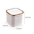 thumbnail image 3 of Holloyiver Mini Trash Can, Countertop Trash Can with Lid, 4L Tiny Garbage Bin Small Trash Can Plastic Recycling for Bathroom Office Kitchen Desk Coffee Table, White, 3 of 8