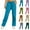 Blue, variant on Women Casual Fleece Long Pants Loose Elastic Waist Straight Leg Sweatpants Comfy Lightweight Winter Warm Trousers With Pockets