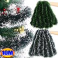 thumbnail image 2 of 10M Christmas Decor Ribbons Garland Xmas Tree Hanging Pendent Ornaments Green Cane Tinsel Wreath for New Year Party Home Decor, 2 of 5