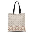 thumbnail image 1 of JSDART Canvas Tote Bag Simple Cute Border in Small Scale Flowers Country Chic Durable Reusable Shopping Shoulder Grocery Bag, 1 of 1