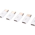 thumbnail image 2 of Inteprter 10 piezas Universal tipo C a Micro USB adaptador compatible con sincronización de datos convertidor de carga USB-C conector Teléfono y Comunicación blanco PC 1, 2 of 5